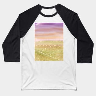 Purple and green abstract landscape Baseball T-Shirt